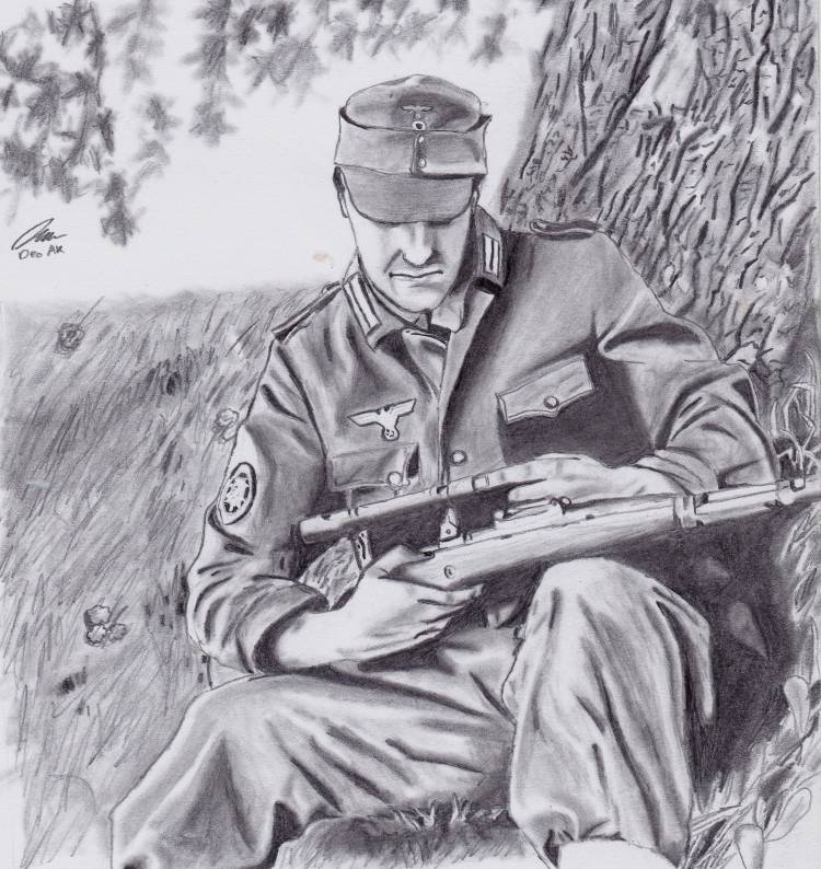 Рисунок военного солдата