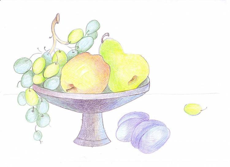Создать мем натюрморт фрукты, натюрморт с фруктами для срисовки, натюрморт с фруктами рисунок карандашом