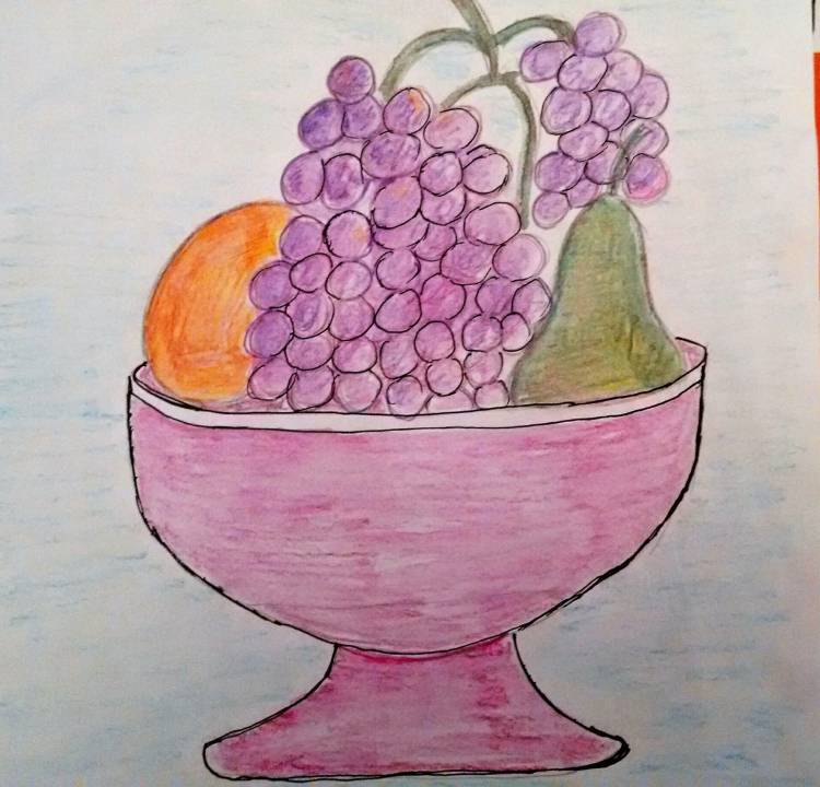Рисунки натюрморт с фруктами легкие
