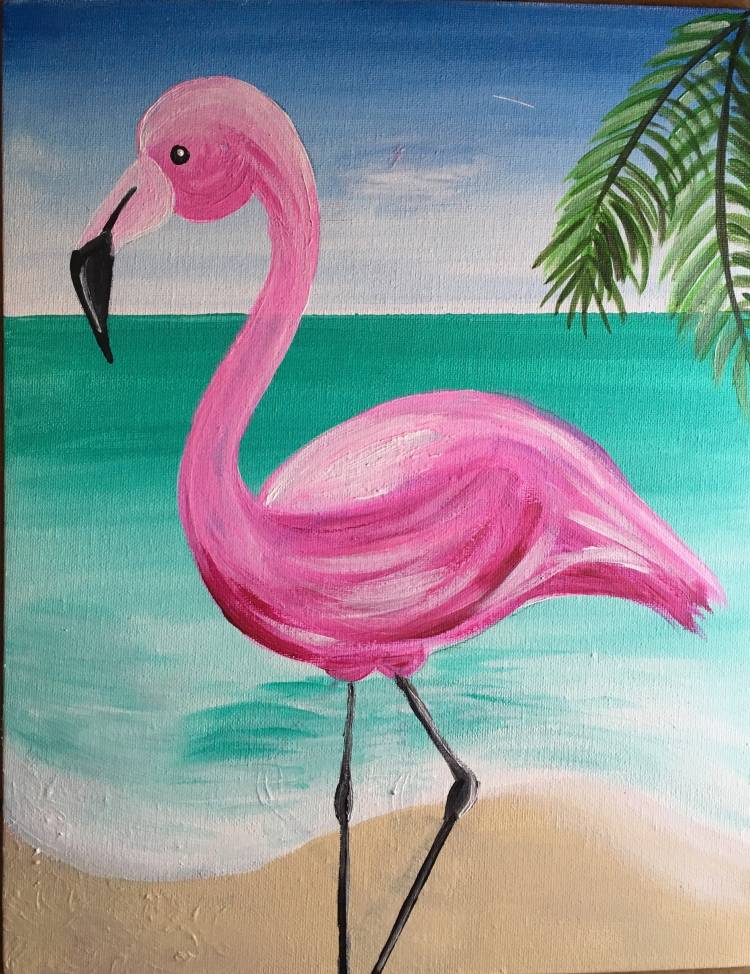 Фламинго детский рисунок 