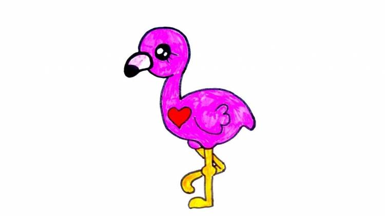Как нарисовать фламинго