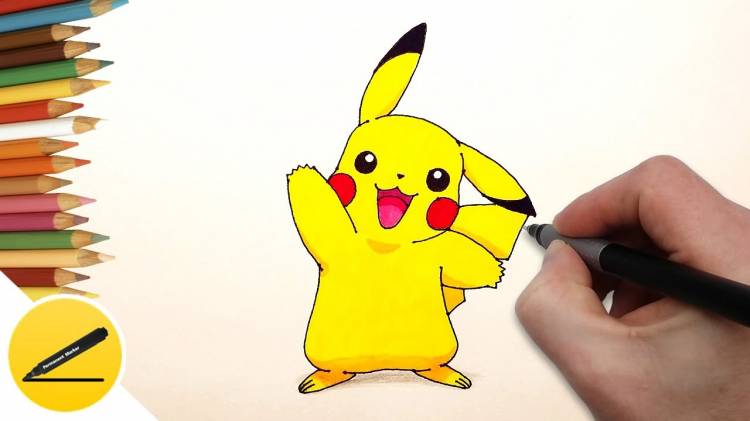How to Draw Pikachu (Pokemon Go) step by step