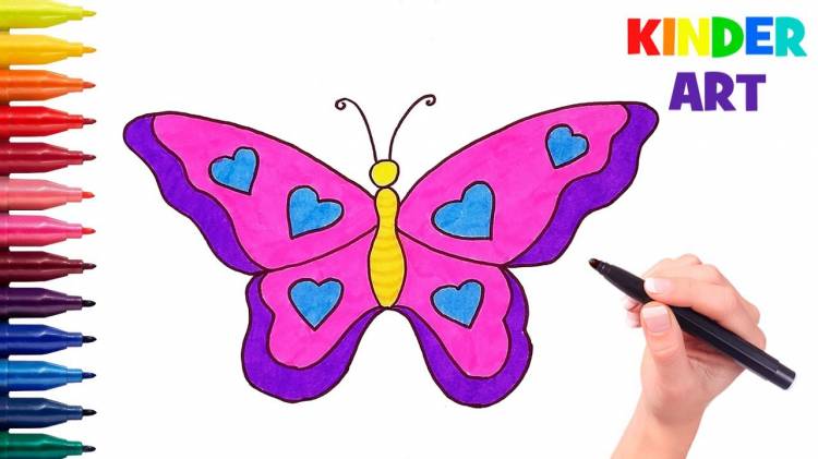How to draw a butterfly step by step