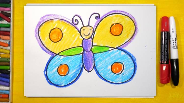 Как нарисовать Бабочку, Урок рисования для детей от