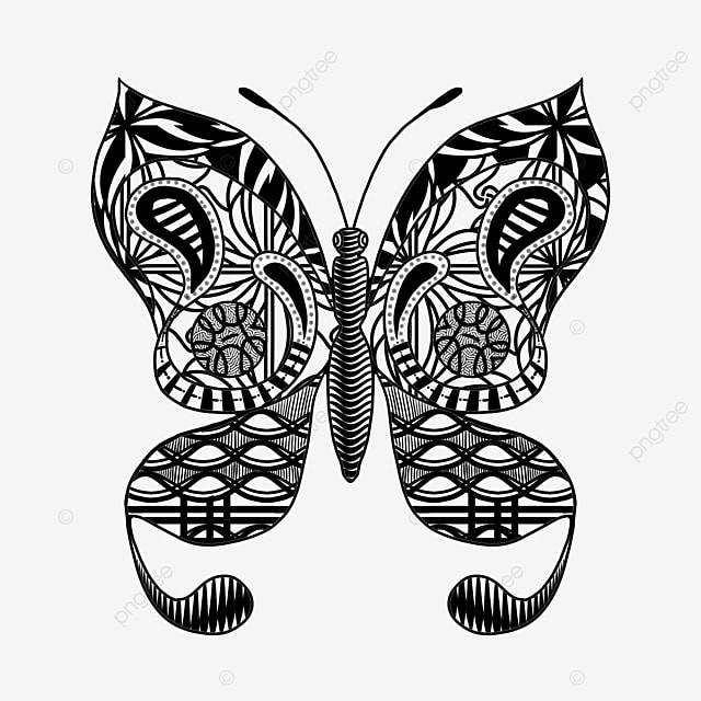 Геометрическая линия рисования черно белая декоративная бабочка книжка раскраска PNG , Книжка раскраска, книга с картинками, бабочка PNG картинки и пнг PSD рисунок для бесплатной загрузки