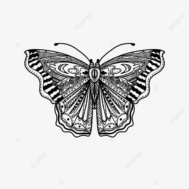 Линия бабочки черно белая книжка раскраска PNG , книга черно белый, бабочка, геометрический стиль PNG картинки и пнг PSD рисунок для бесплатной загрузки