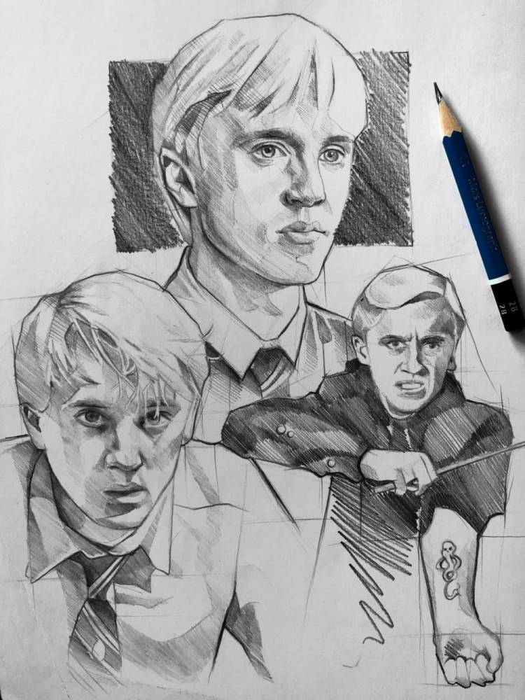 Гарри Поттер рисунки карандашом