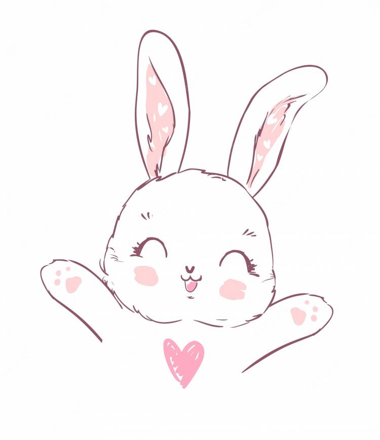 Кролик рисунок милый легкий