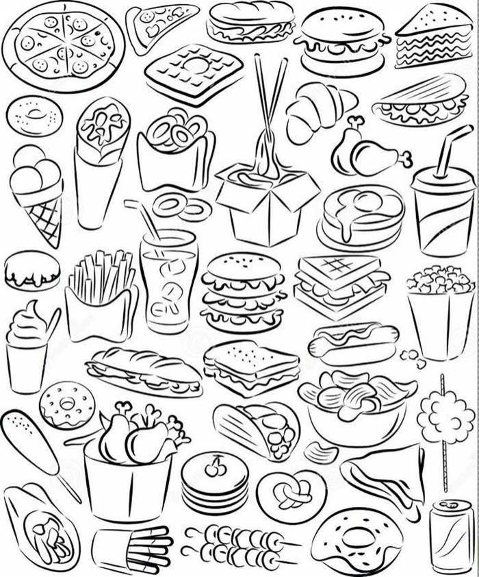 Рисунки еды для срисовки