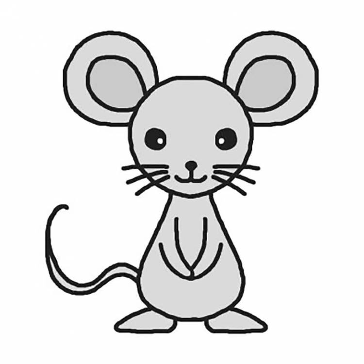 Мышь легкий рисунок