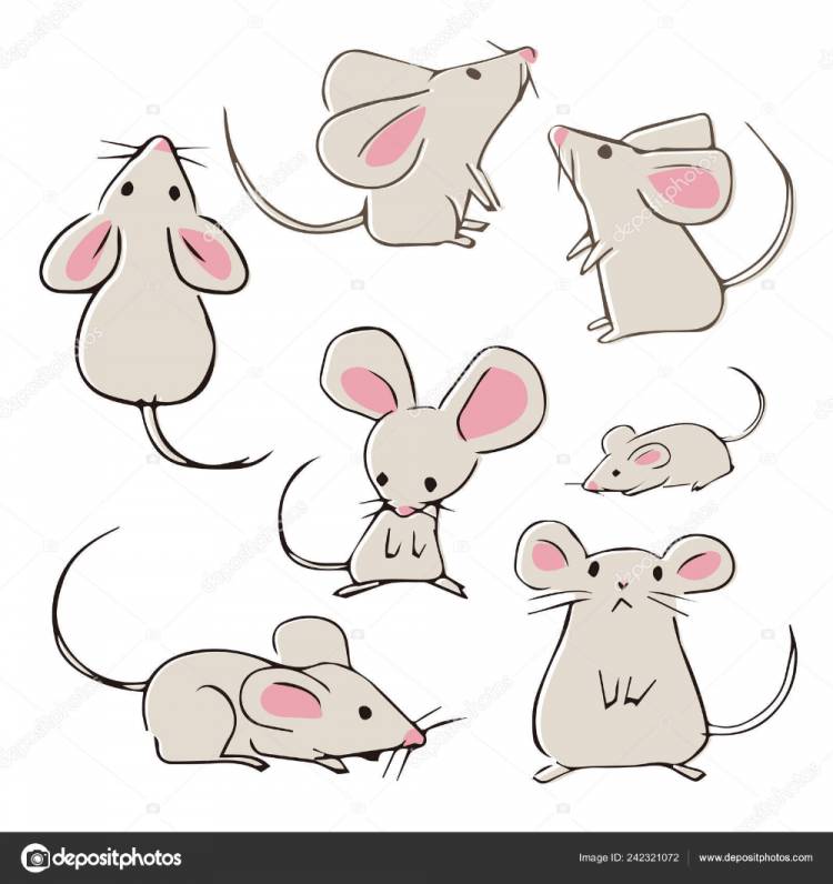 Легкий рисунок мышки