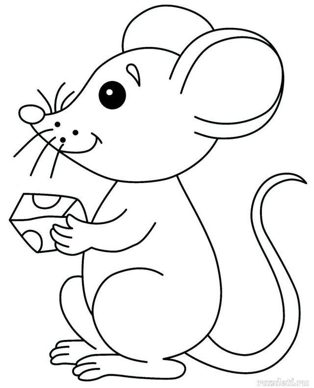 Рисунки мышки карандашом для детей 