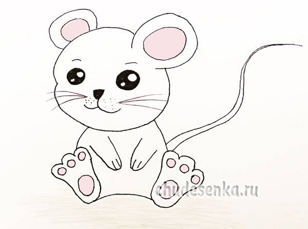 Как нарисовать мышку карандашом