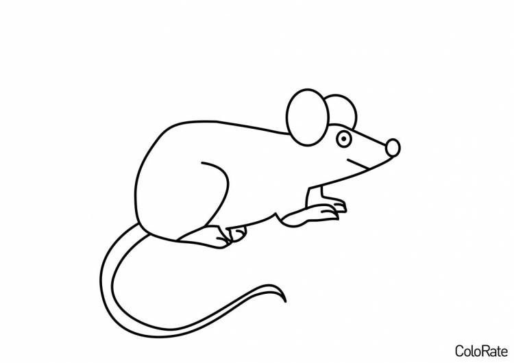 Раскраска Рисунок мышонка распечатать