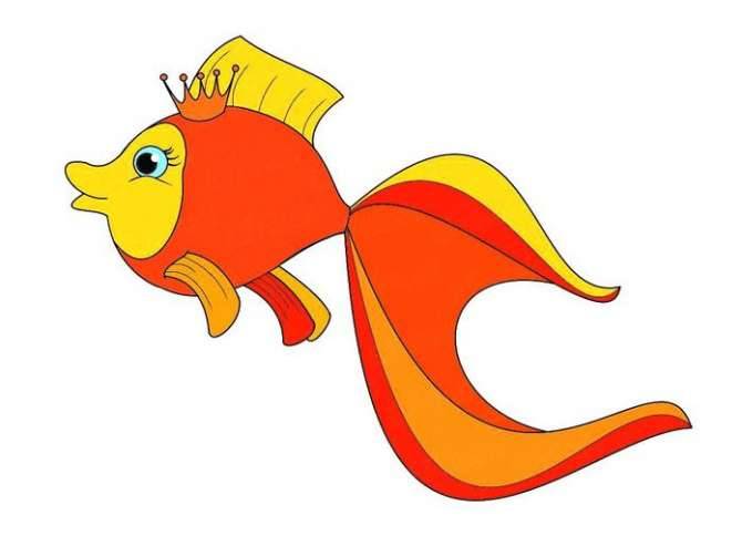 Золотая рыбка в картинках и рисунках красками