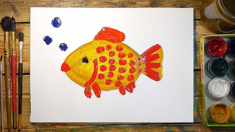 Как нарисовать Золотую Рыбку