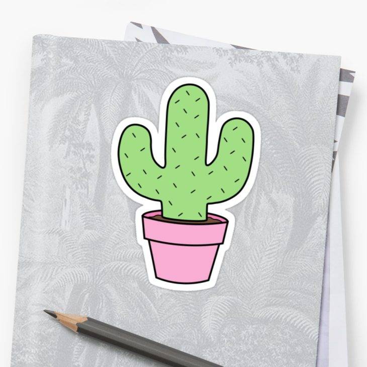 Рисунки кактусов для срисовки в скетчбук 
