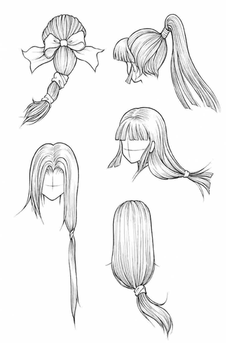 Волосы для срисовки женские