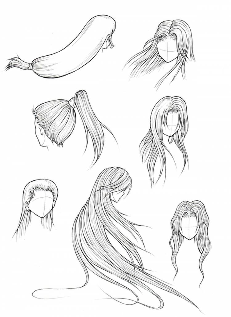 Картинки волос для срисовки