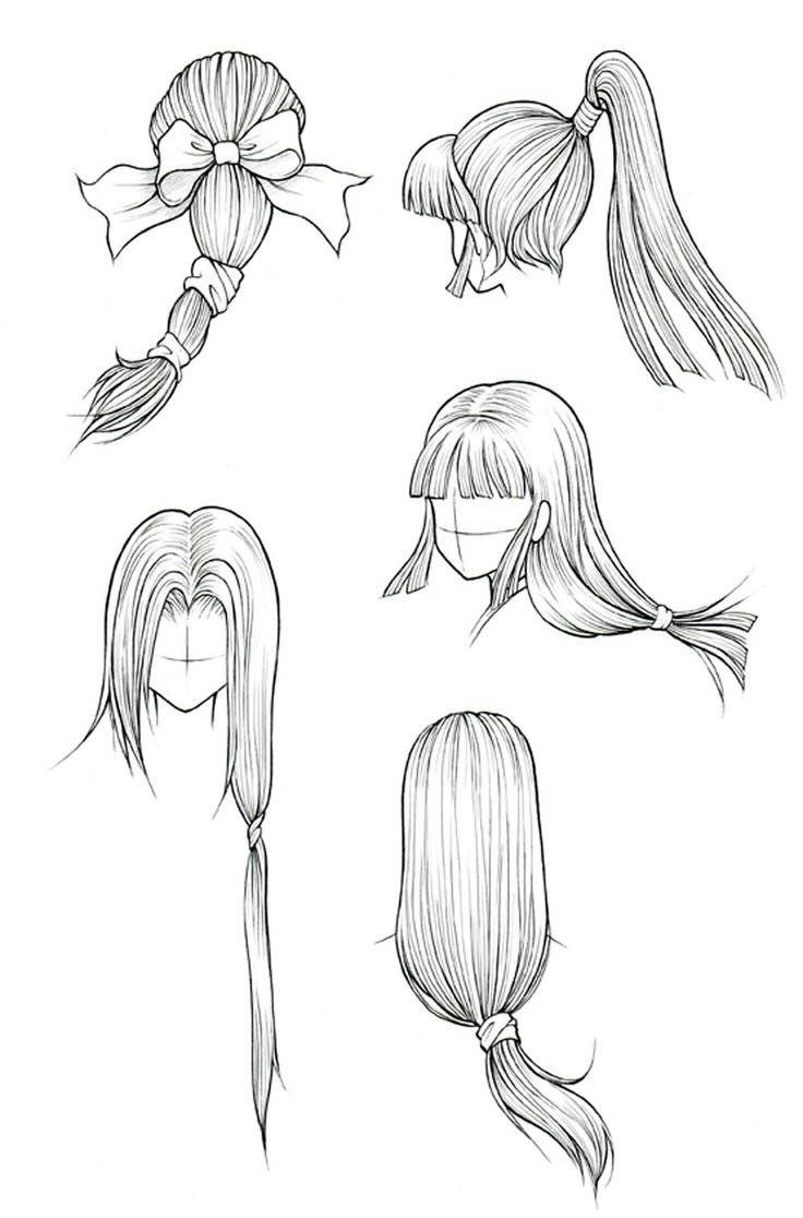 Картинки волос для срисовки