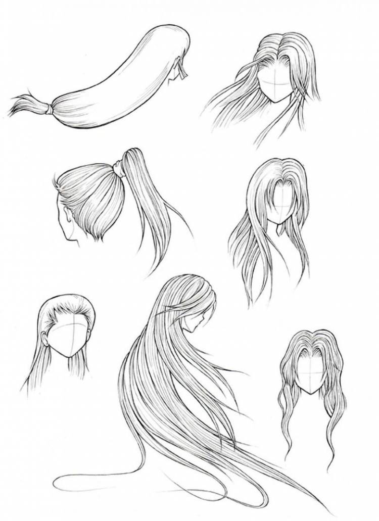 Как нарисовать волосы поэтапно карандашом
