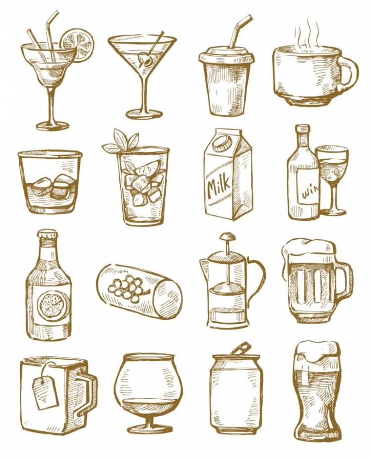 Напитки Срисовки Легкие Пошаговые Рисунки Для Начинающих Карандашом Простые Идеи Красивые Картинки