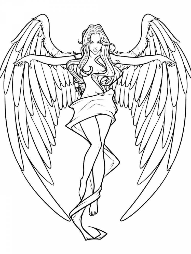 Рисунок для срисовки ангел