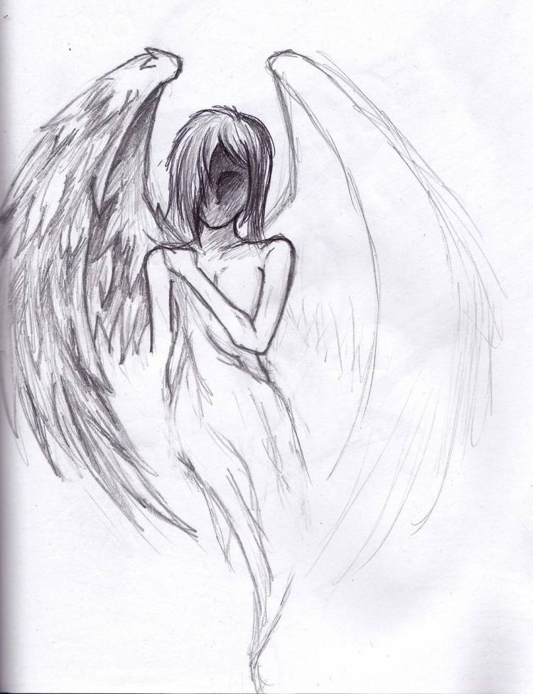 Рисунки для срисовки ангел и демон