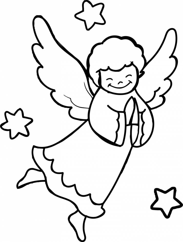 Ангелочек рисунок легкий