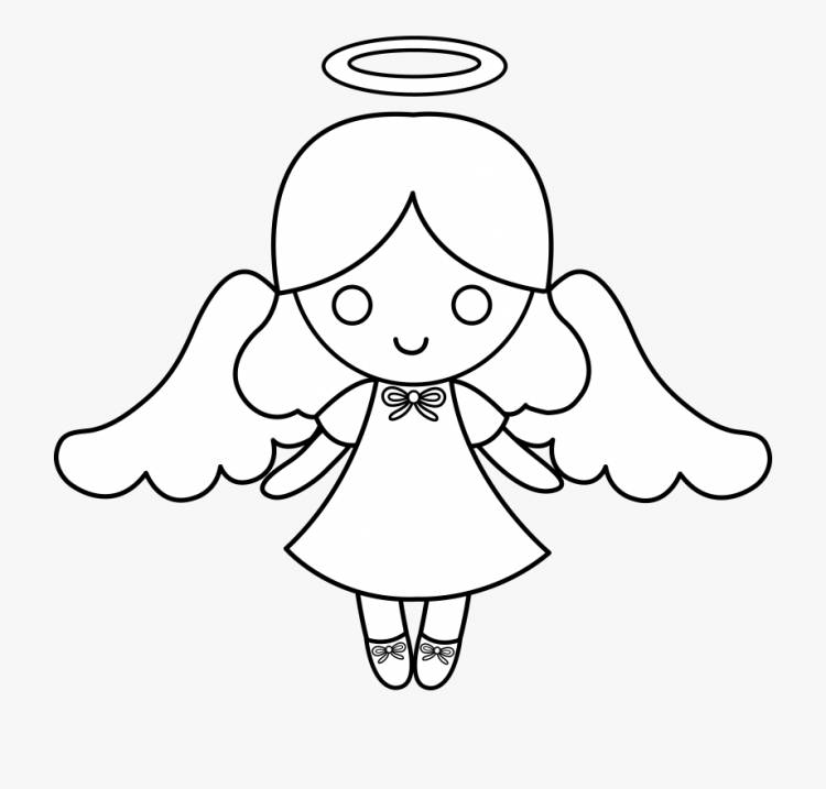 Лёгкий рисунок ангела для срисовки