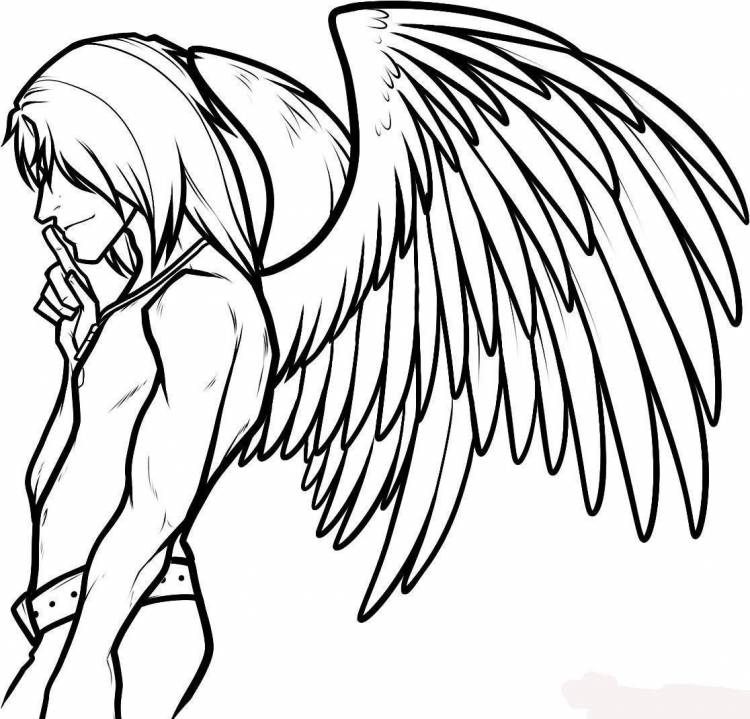 Ангел рисунок карандашом для срисовки