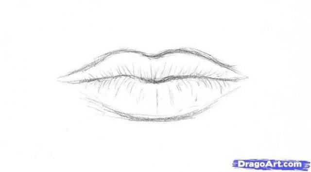 Рисунки губ карандашом поэтапно для начинающих 