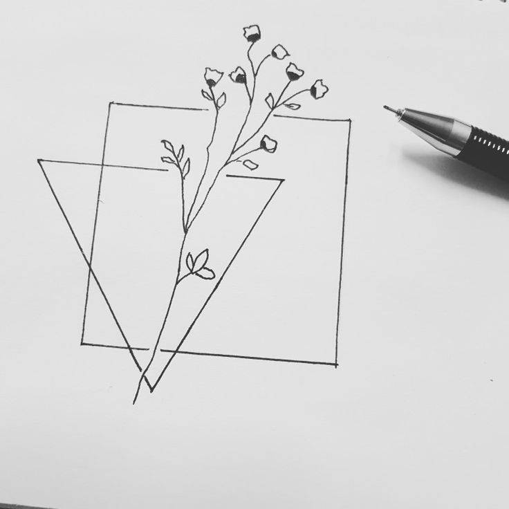 Рисунки цветов для срисовки в скетчбук