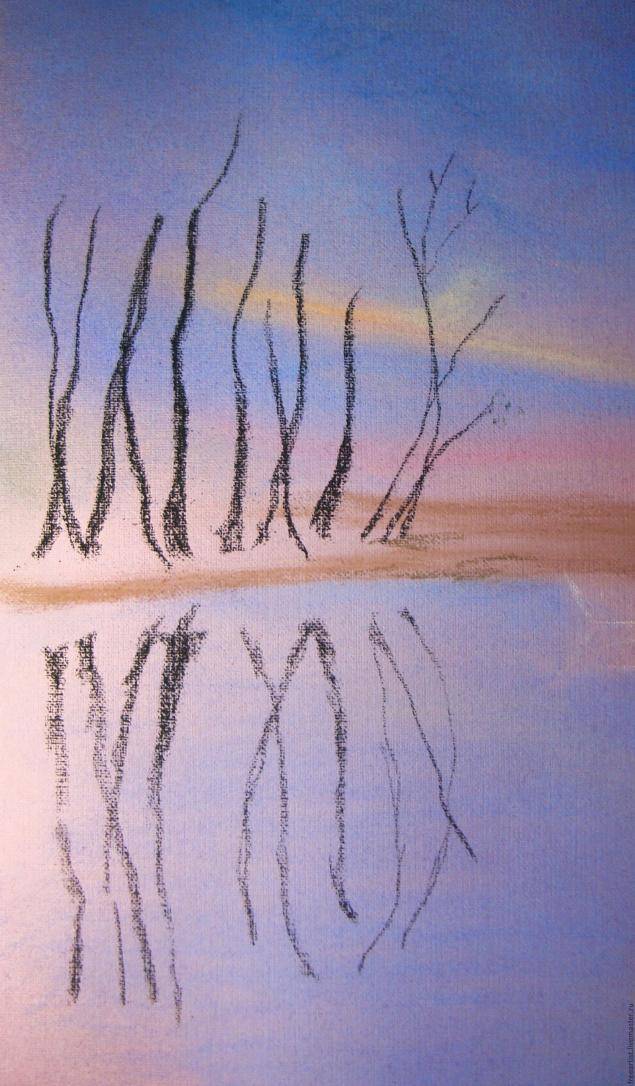 Рисуем пейзаж в технике сухая пастель