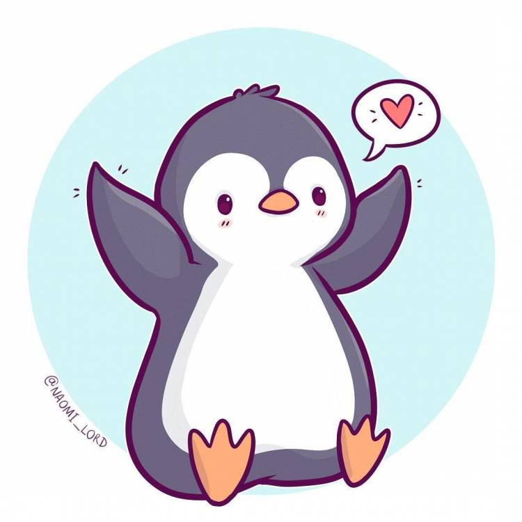 Пингвин смешной рисунок