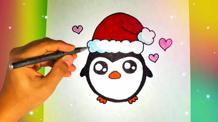 как нарисовать пингвина
