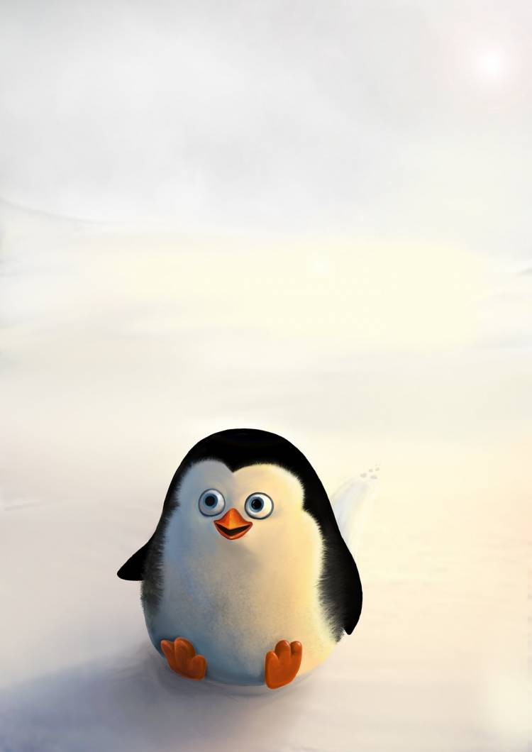 Пингвин милый рисунок