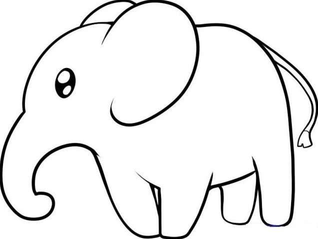 Простые рисунки слона для рисования