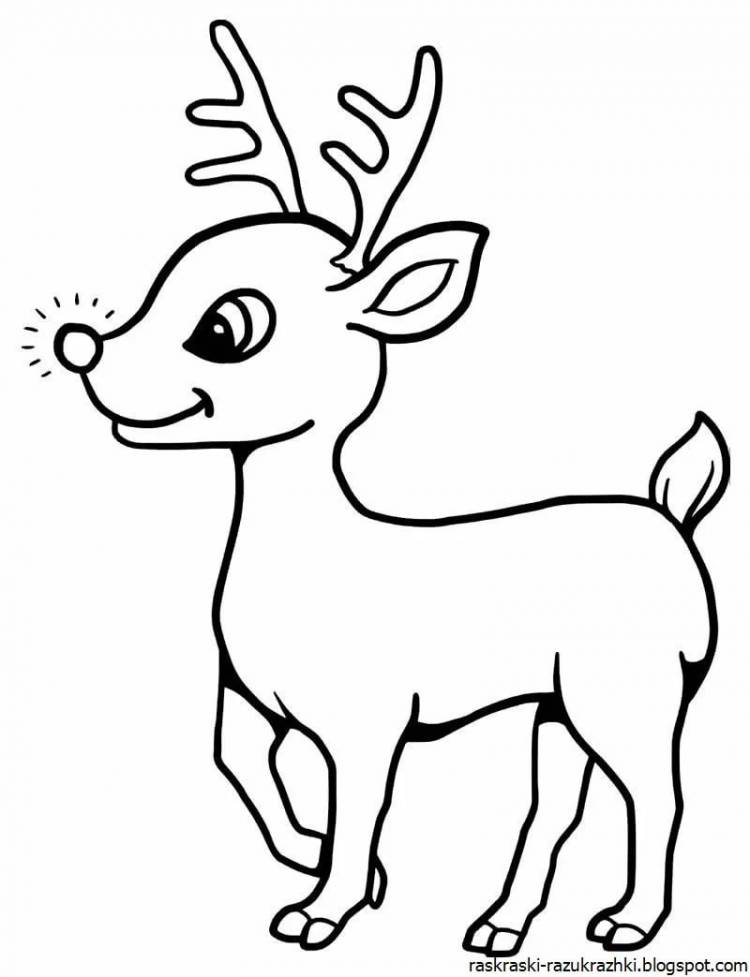 рисунков оленя для детей