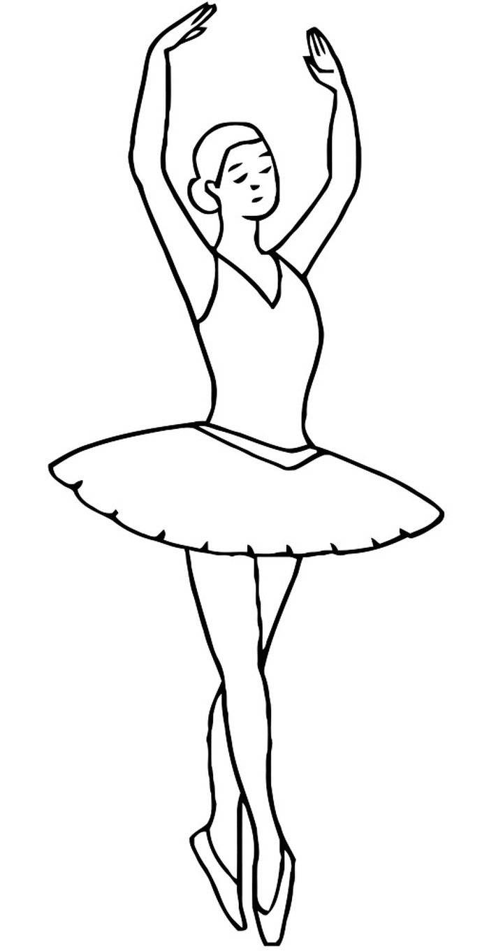 Детский рисунок балерина 