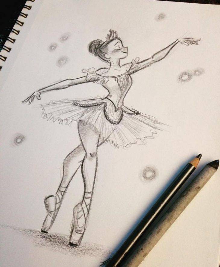 Красивые рисунки балерин для срисовки 