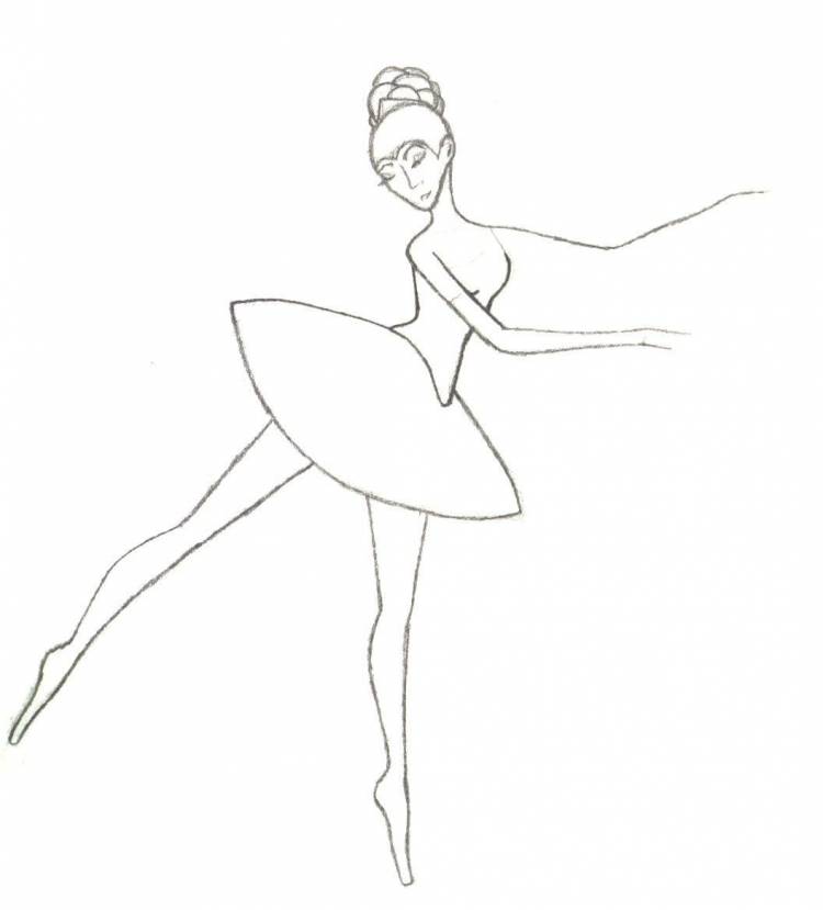 Балерина рисунок легкий
