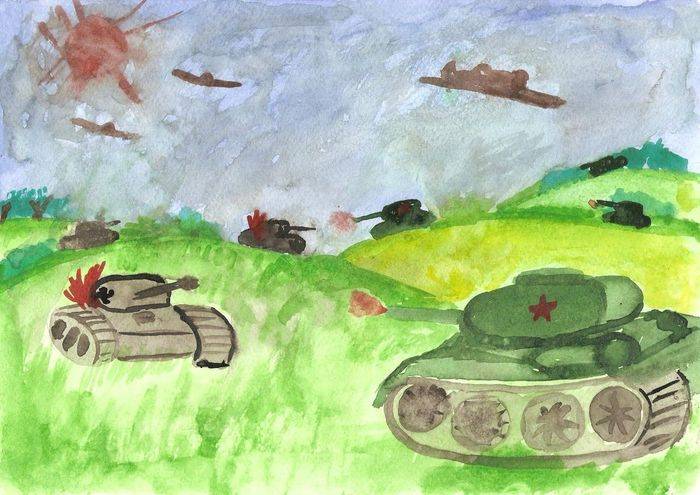 рисунков на военную тематику