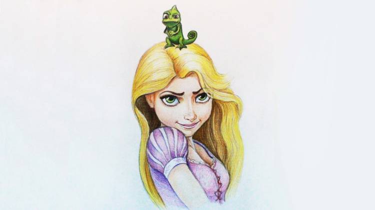 how to draw rapunzel