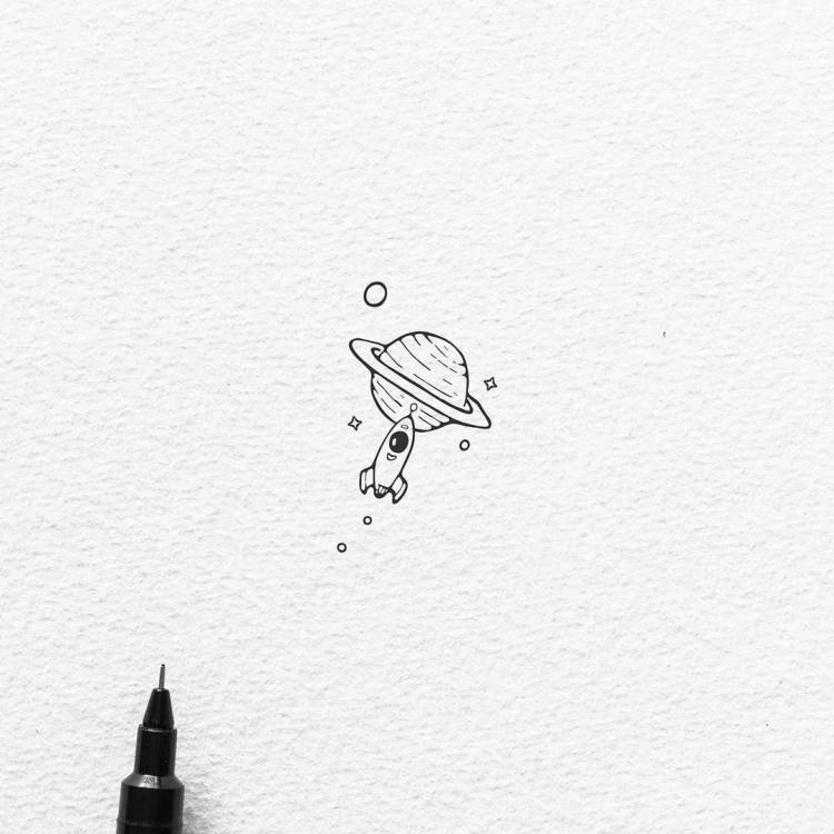 Рисунки черной ручкой минимализм