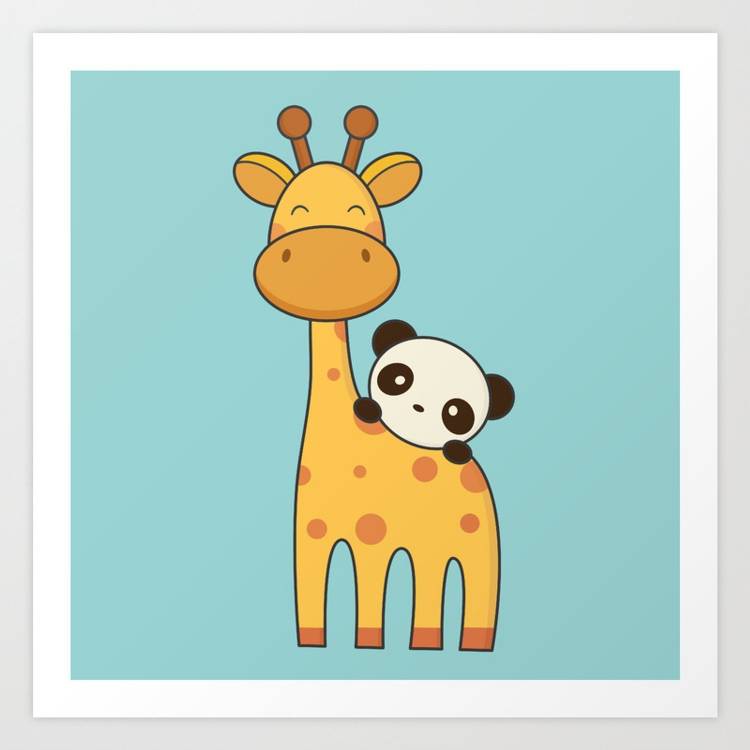 Рисунки жирафа для срисовки легкие