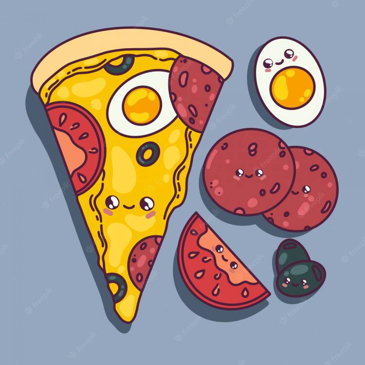 Пицца нарисованная