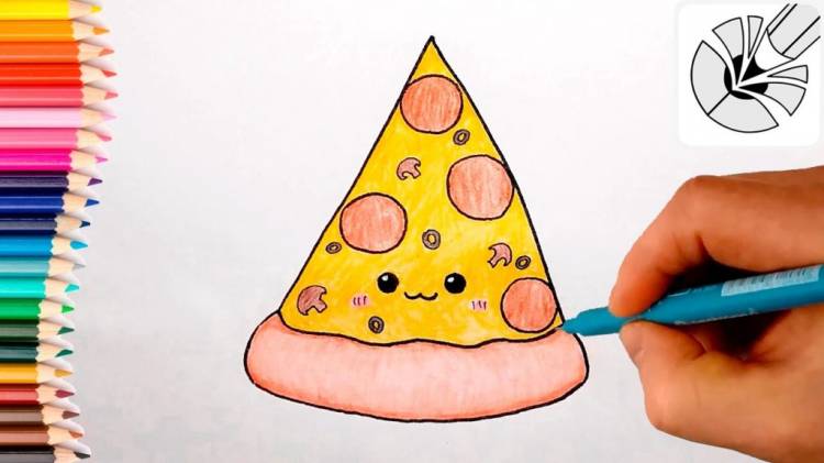 Рисунки пиццы для срисовки 