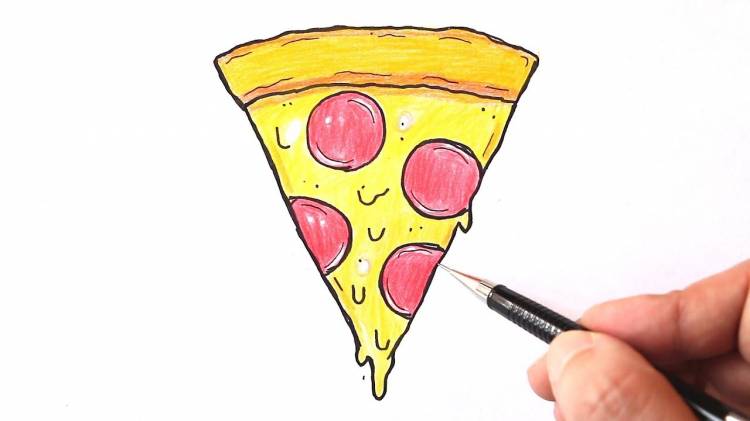 How to draw a Pizza easy