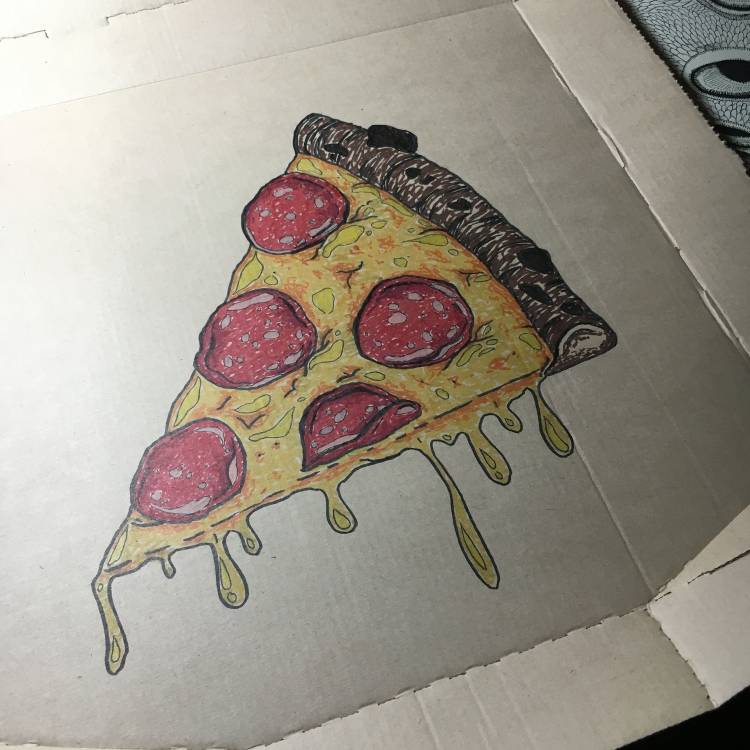 Пицца рисунок карандашом